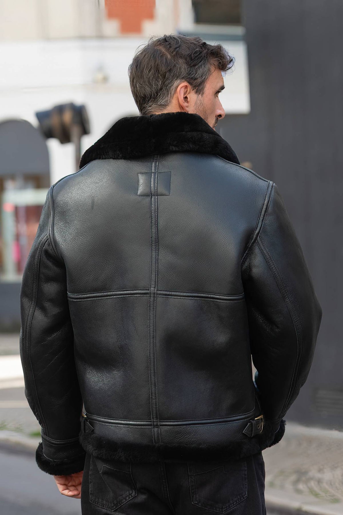 Iconic black Made in USA Shearling Jacket! - Image n°4