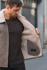 Short men's sheepskin coat - Image n°7