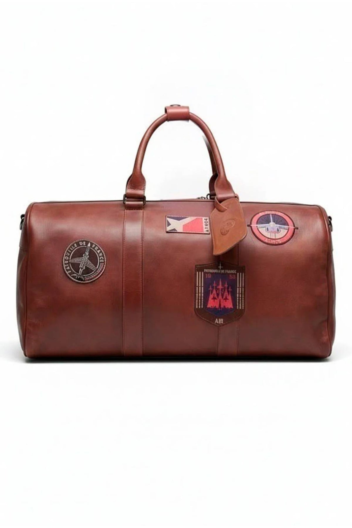 Tan brown leather travel bag - Image n°2