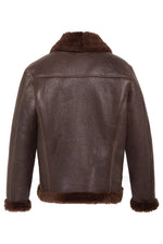 Dark cordovan shearling leather Shearling Jacket! - Image n°2