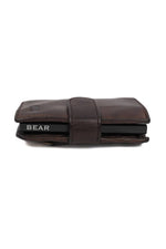 Aged-look brown leather wallet - Image n°4