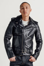 613S Slim Fit Perfecto® by Schott-black steerhide, slim, iconic. - Image n°2