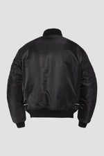 Black tactical double-zip bomber jacket with an oversized fit - Image n°9