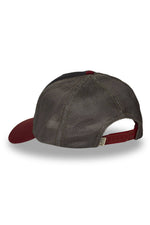 Red and grey trucker cap with embroidered logo - Image n°4