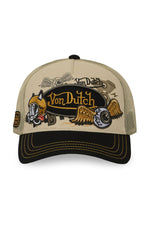 Beige cap with embroidered patches - Image n°2