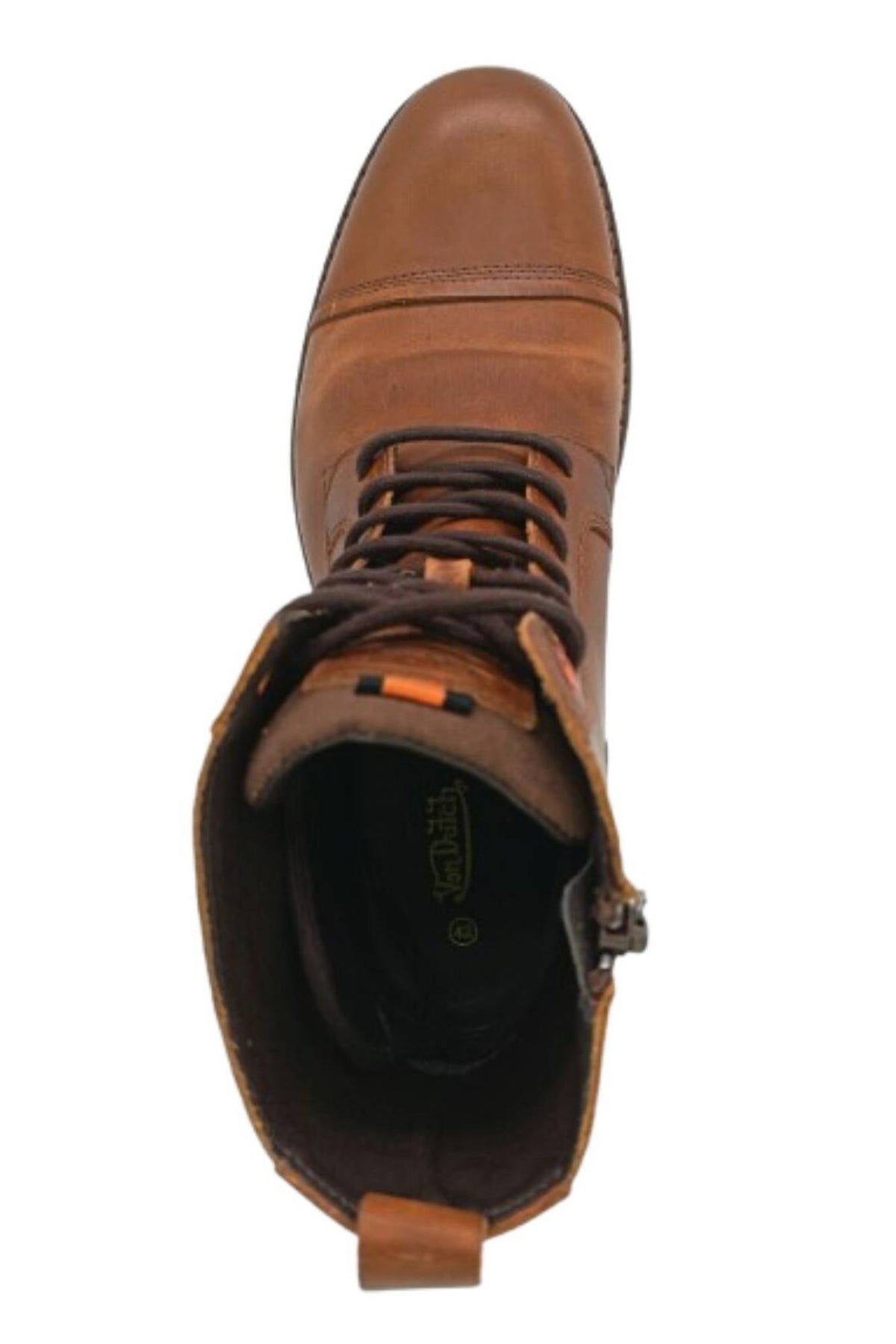 Brown cowhide leather boots - Image n°3