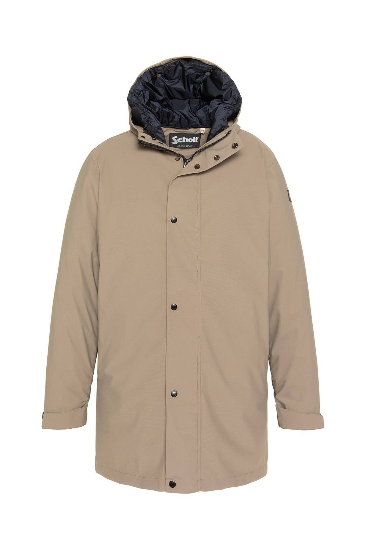 2-in-1 beige and blue parka with removable lining - Image n°1