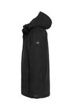 Black mid-length 2-in-1 nylon parka - Image n°5