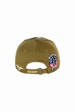 Olive cotton cap with embroidered patches - Image n°4