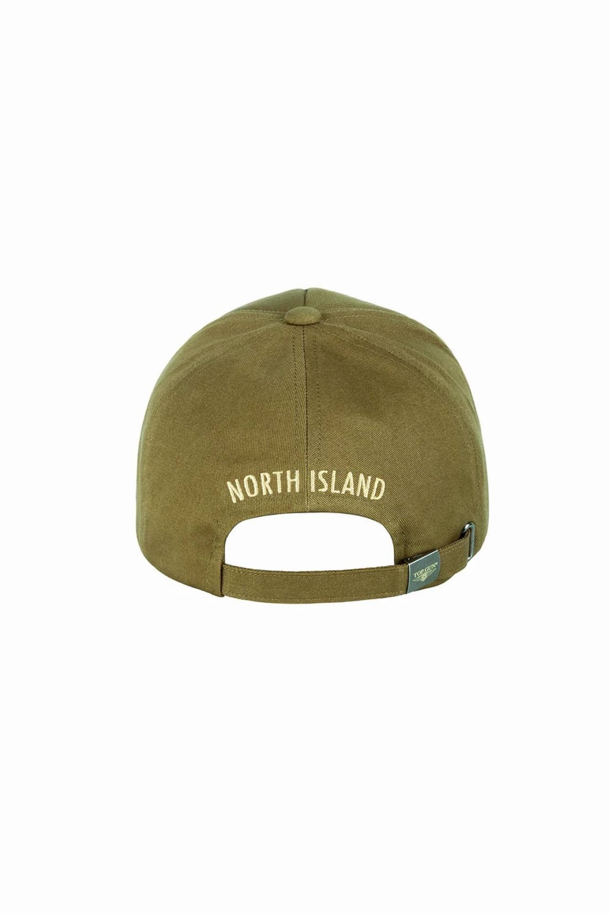 Olive cotton cap with embroidered patch - Image n°3