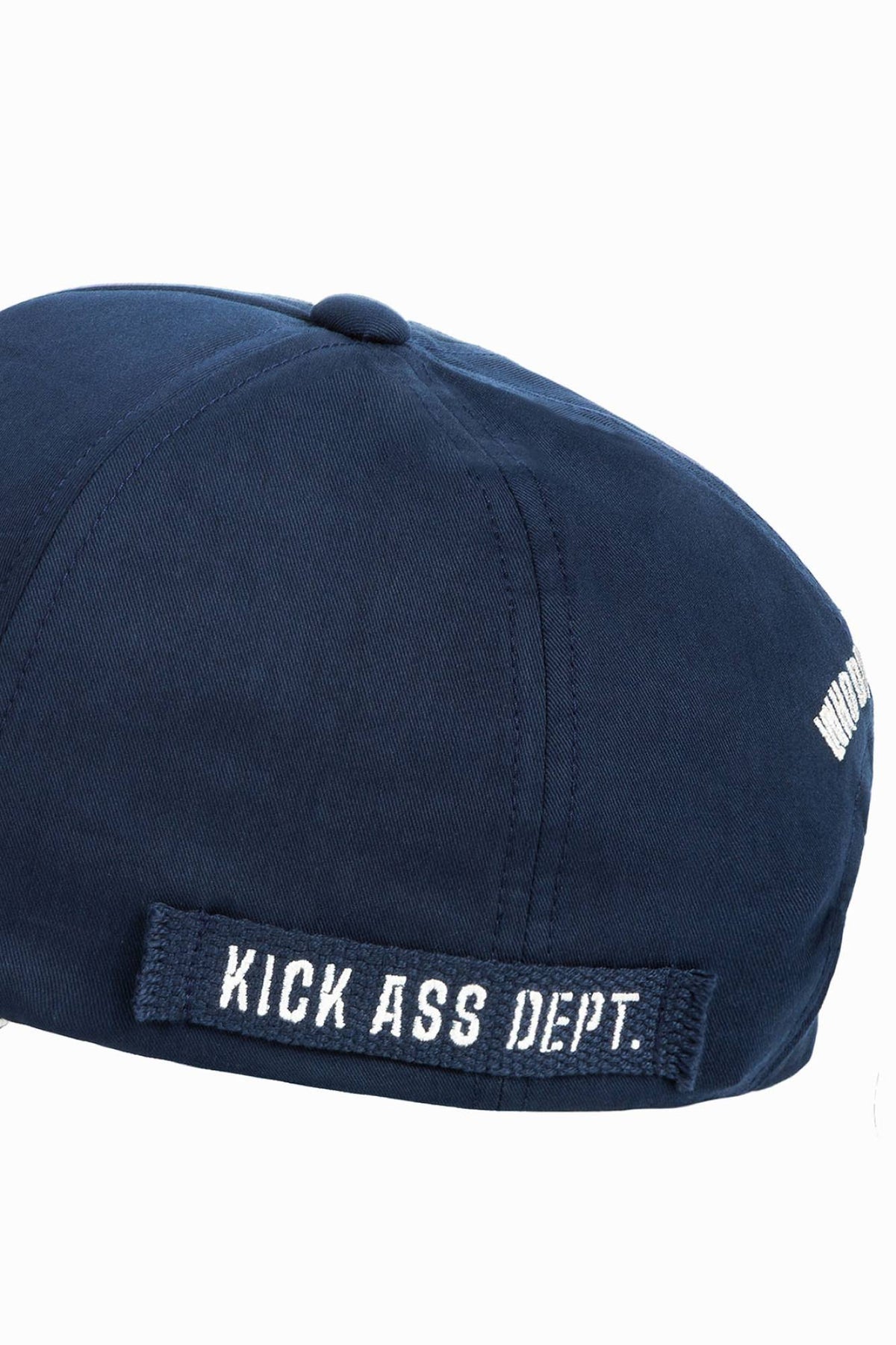Navy blue cotton cap with embroidered logo - Image n°8