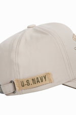 Beige cotton cap with embroidered logo - Image n°7