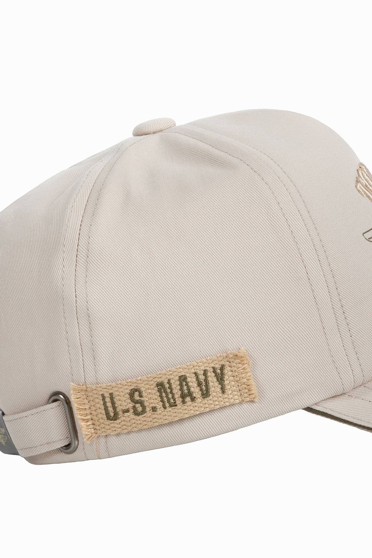 Beige cotton cap with embroidered logo - Image n°7