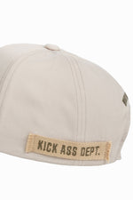 Beige cotton cap with embroidered logo - Image n°8