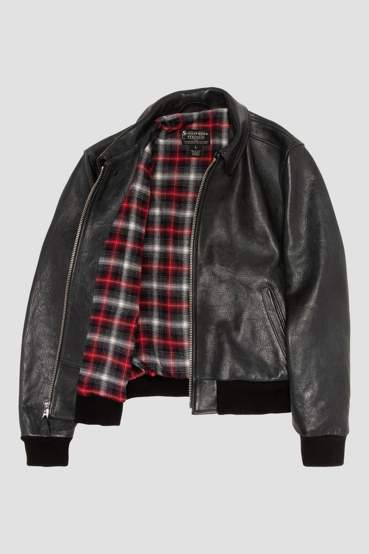 Black horsehide leather “Asbury Park” bomber jacket - Image n°5