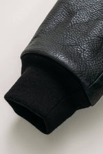 Black horsehide leather “Asbury Park” bomber jacket - Image n°13
