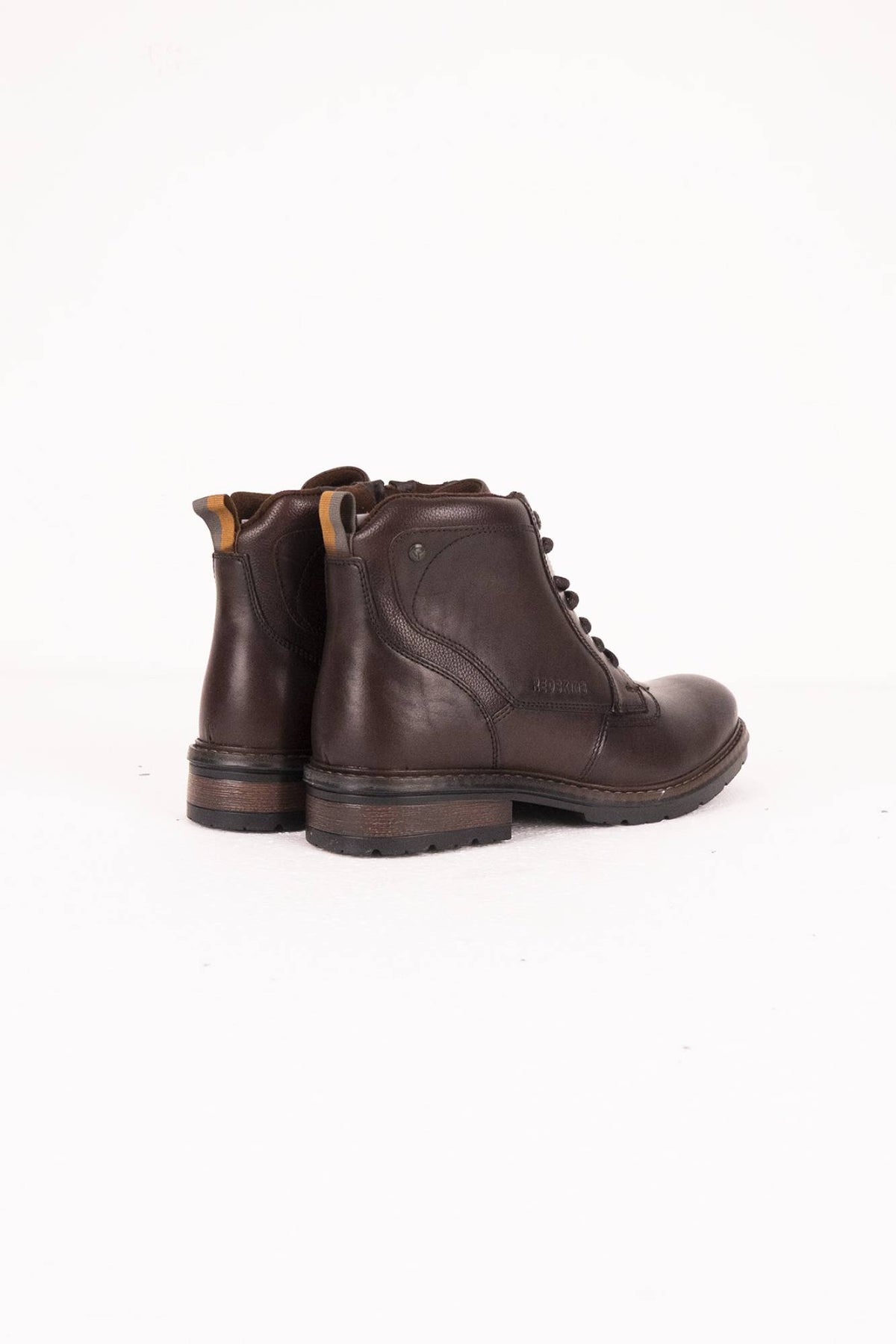 Men's chestnut cowhide leather boots - Image n°2