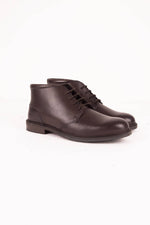Men's chestnut leather derby shoes - Image n°1