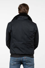Men’s navy blue canvas flight jacket - Image n°3