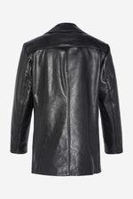 Schott's naval pea coat in robust cowhide, built for enduring style. - Image n°11