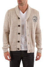 Kaporal cotton cardigan in beige for Men - Image n°2
