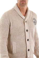 Kaporal cotton cardigan in beige for Men - Image n°3