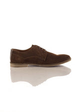 Men's Shoes Suede Style Dark Brown Leather - Image n°2