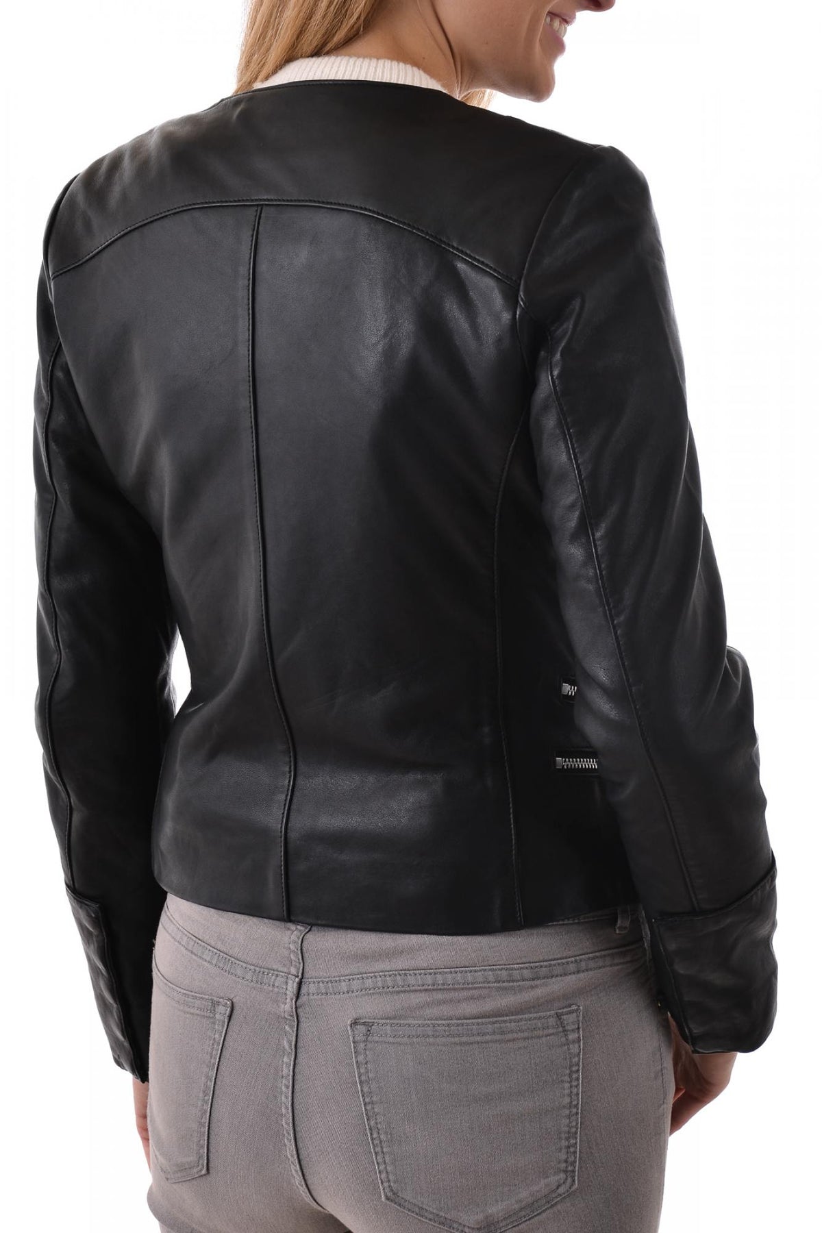 Arturo jacket in black lambskin - Image n°4