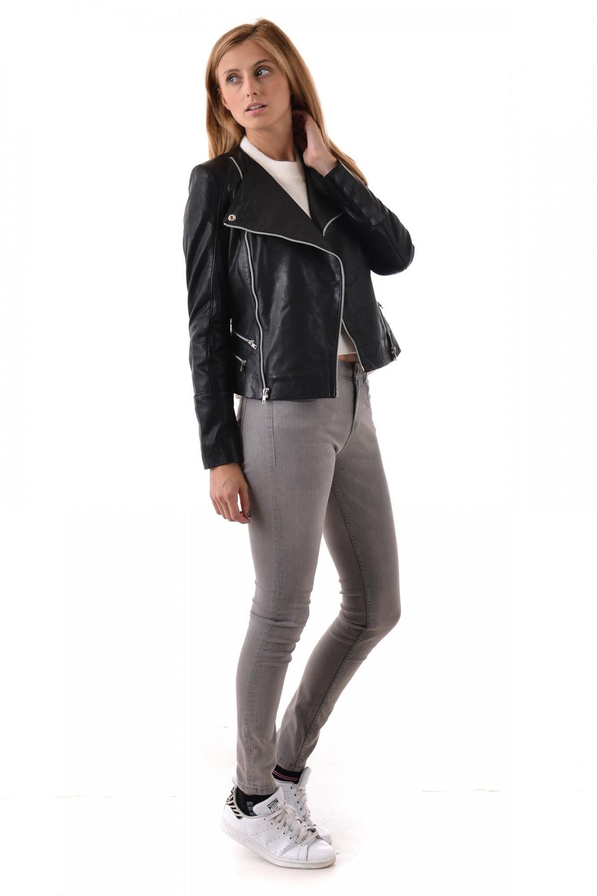 Arturo jacket in black lambskin - Image n°2