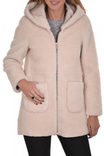 SERGE PARIENTE sheepskin jacket with hood - Image n°1