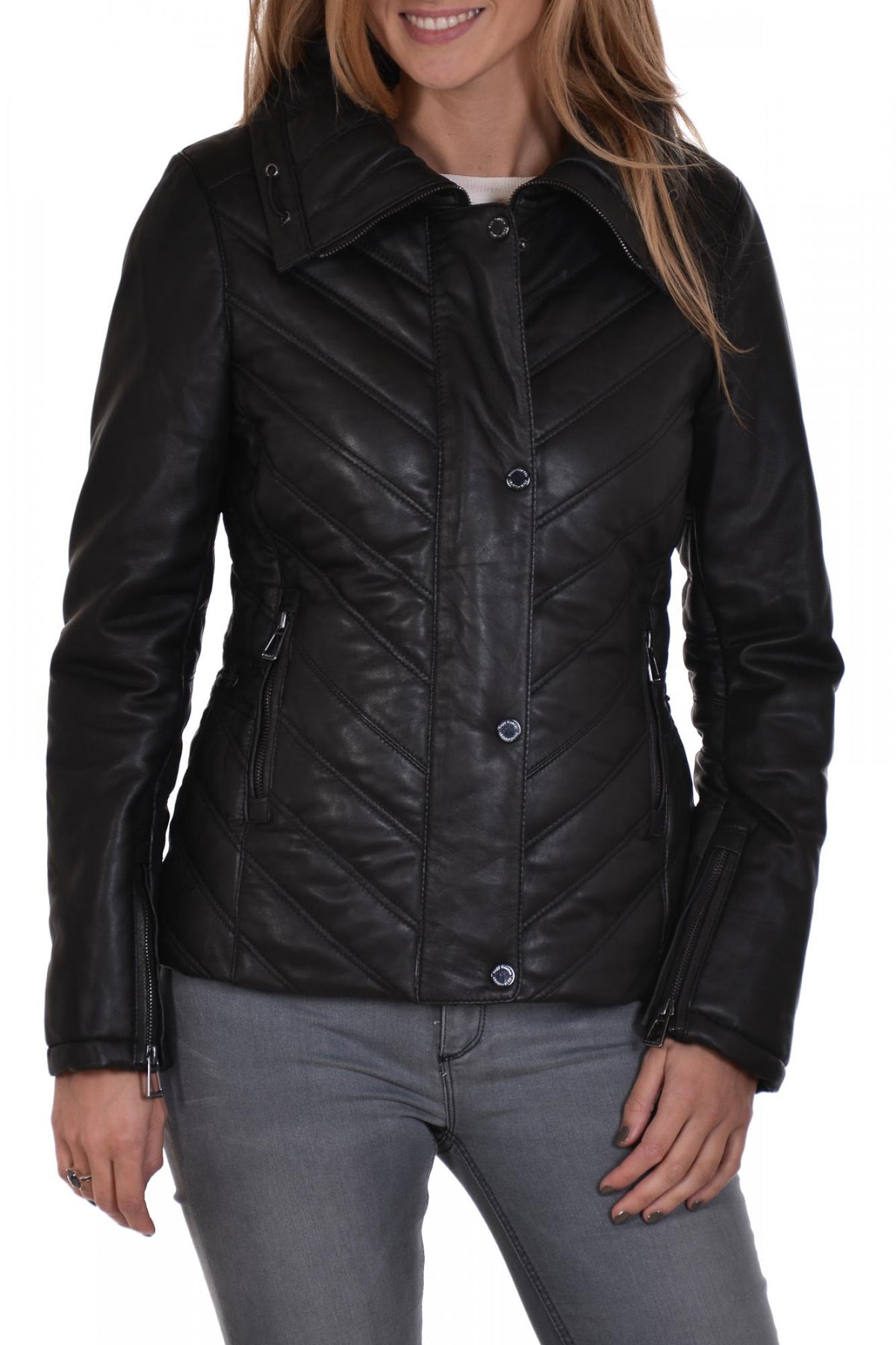 Rose Garden women's lambskin jacket - Image n°1