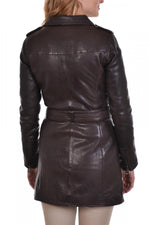 rose garden women's jacket in brown lambskin - Image n°4
