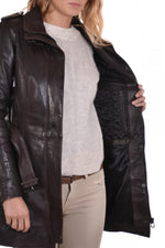 rose garden women's jacket in brown lambskin - Image n°6