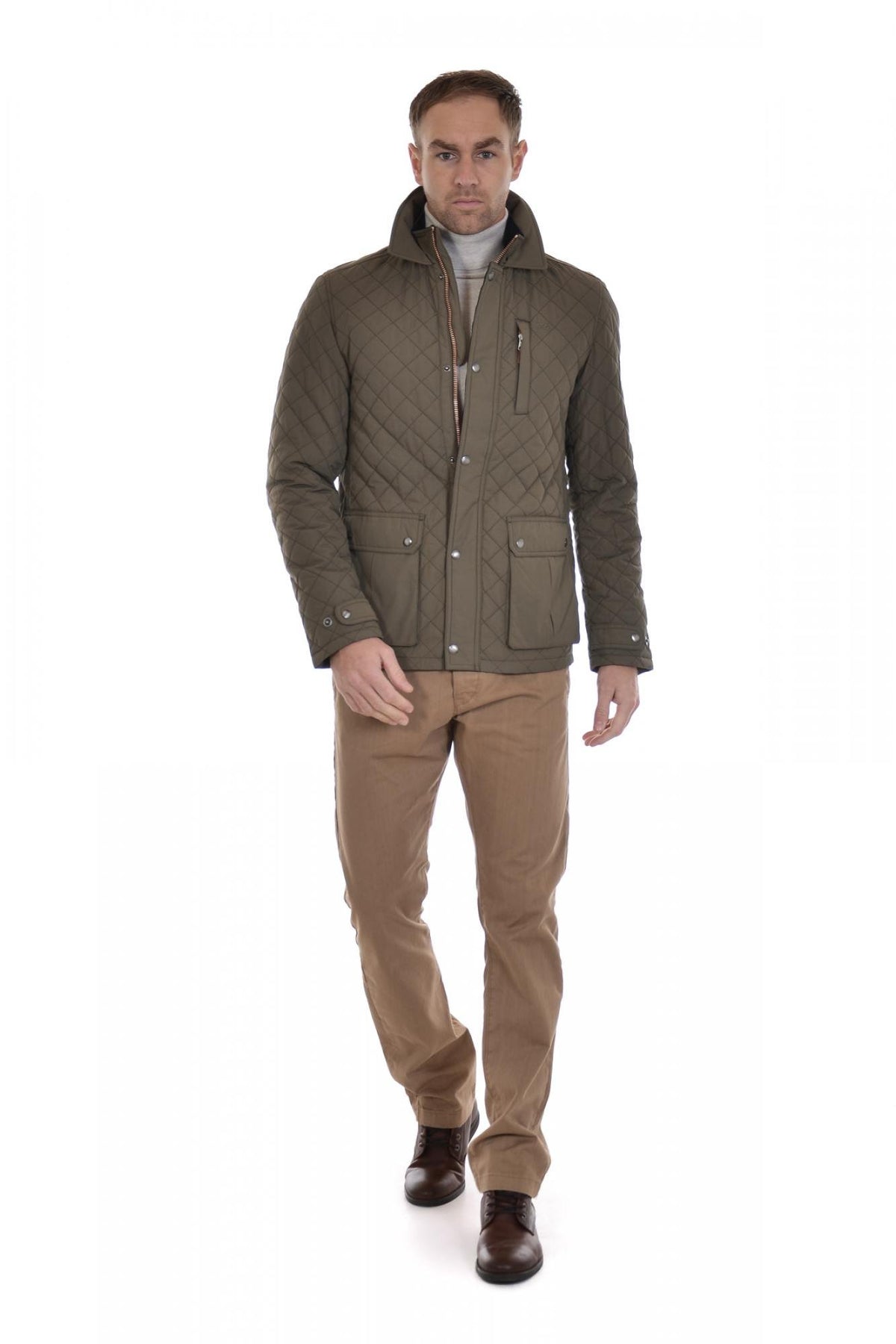 Mc Gregor jacket in khaki cotton and nylon - Image n°2