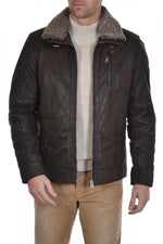 Donders men's sheepskin leather jacket - Image n°1