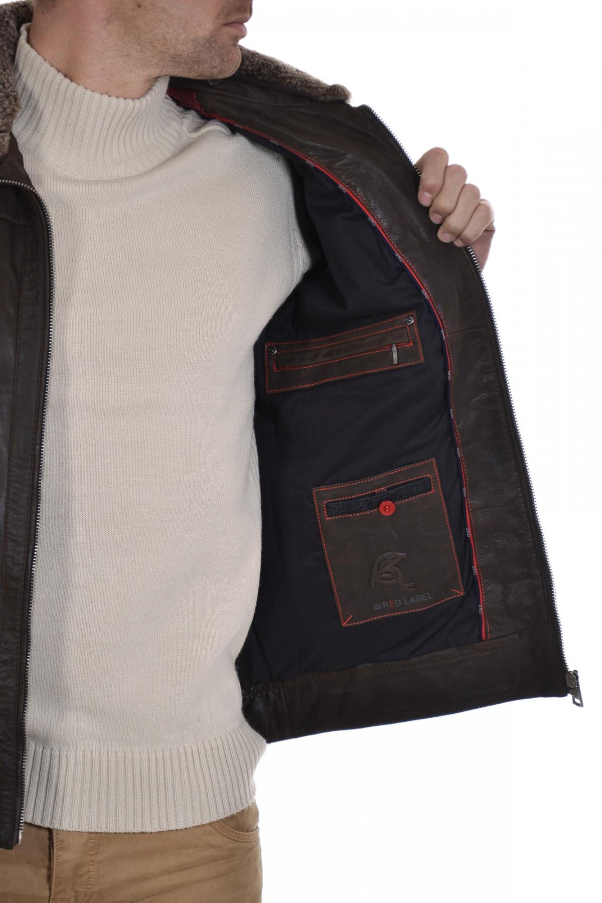 Donders men's sheepskin leather jacket - Image n°5