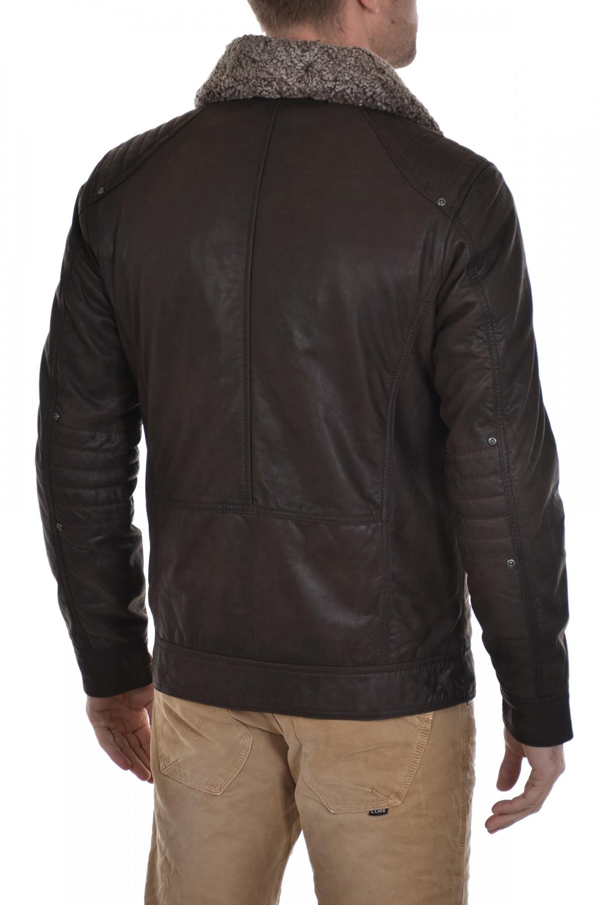 Donders men's sheepskin leather jacket - Image n°3