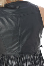 Fringed sleeveless vest - Image n°6