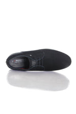 Navy blue suede derbies - Image n°3