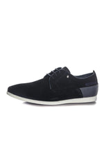 Navy blue suede derbies - Image n°7