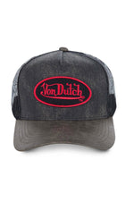 Von Dutch men's cap in charcoal gray and black - Image n°2