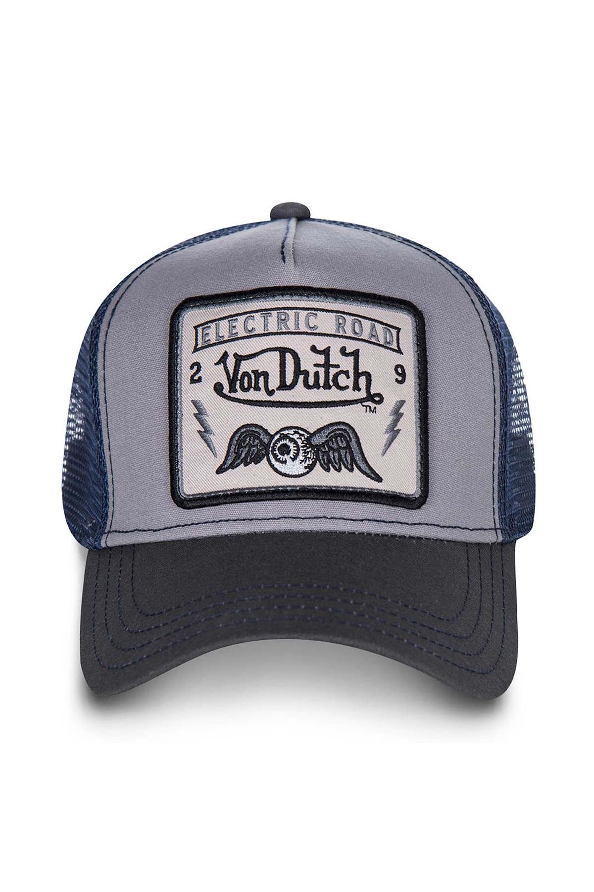 Von Dutch men's gray and navy blue cap - Image n°2