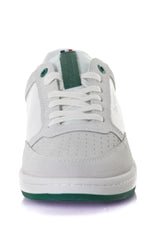 Men's white black green leather sneakers - Image n°5