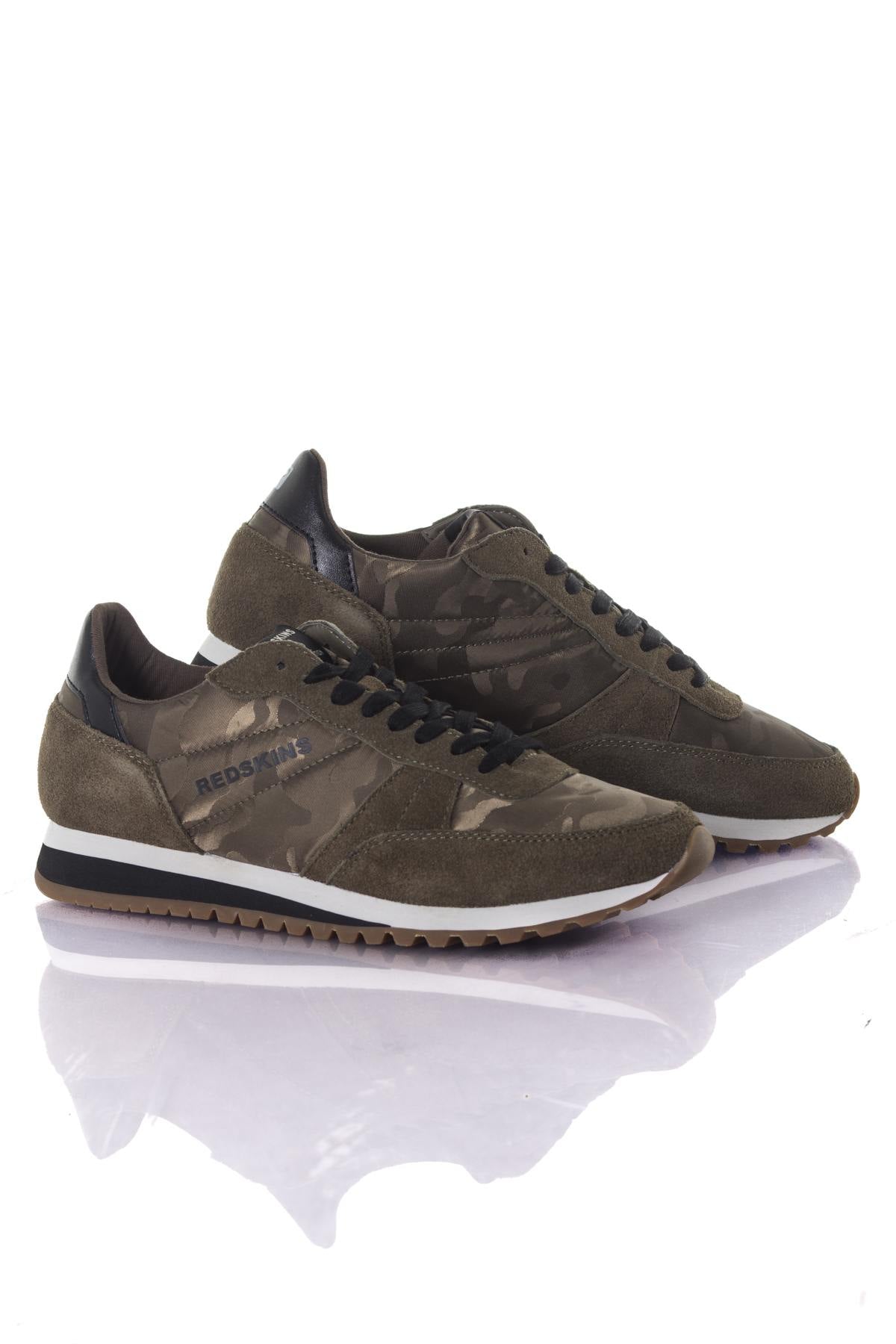 Black khaki canvas sneakers - Image n°1