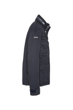 Men's navy blue textile coat - Image n°9