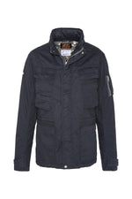 Men's navy blue textile coat - Image n°8