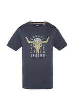 Heather blue texas longhorn t-shirt - Image n°1