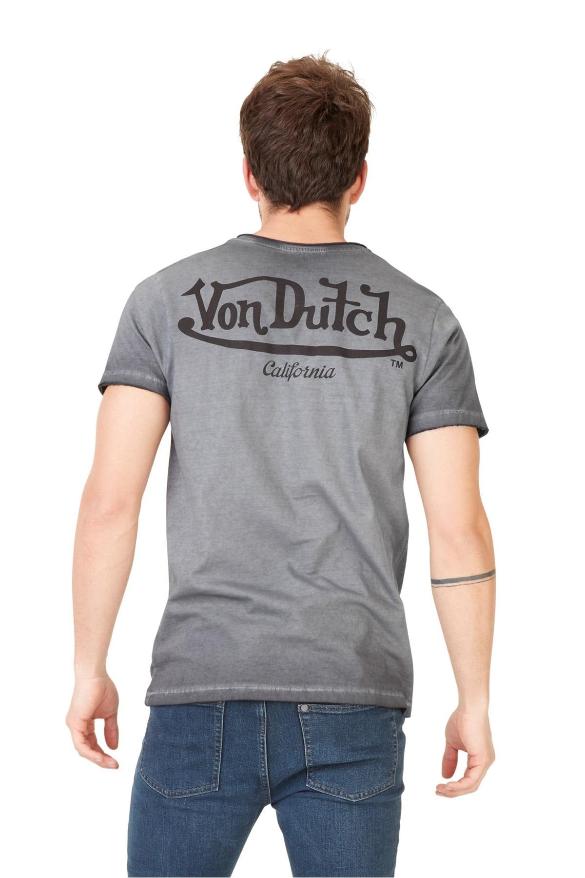 Anthracite worn style t-shirt - Image n°2