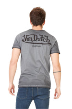 Anthracite worn style t-shirt - Image n°2