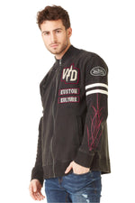 Zipped sweatshirt with embroidery and patch - Image n°5